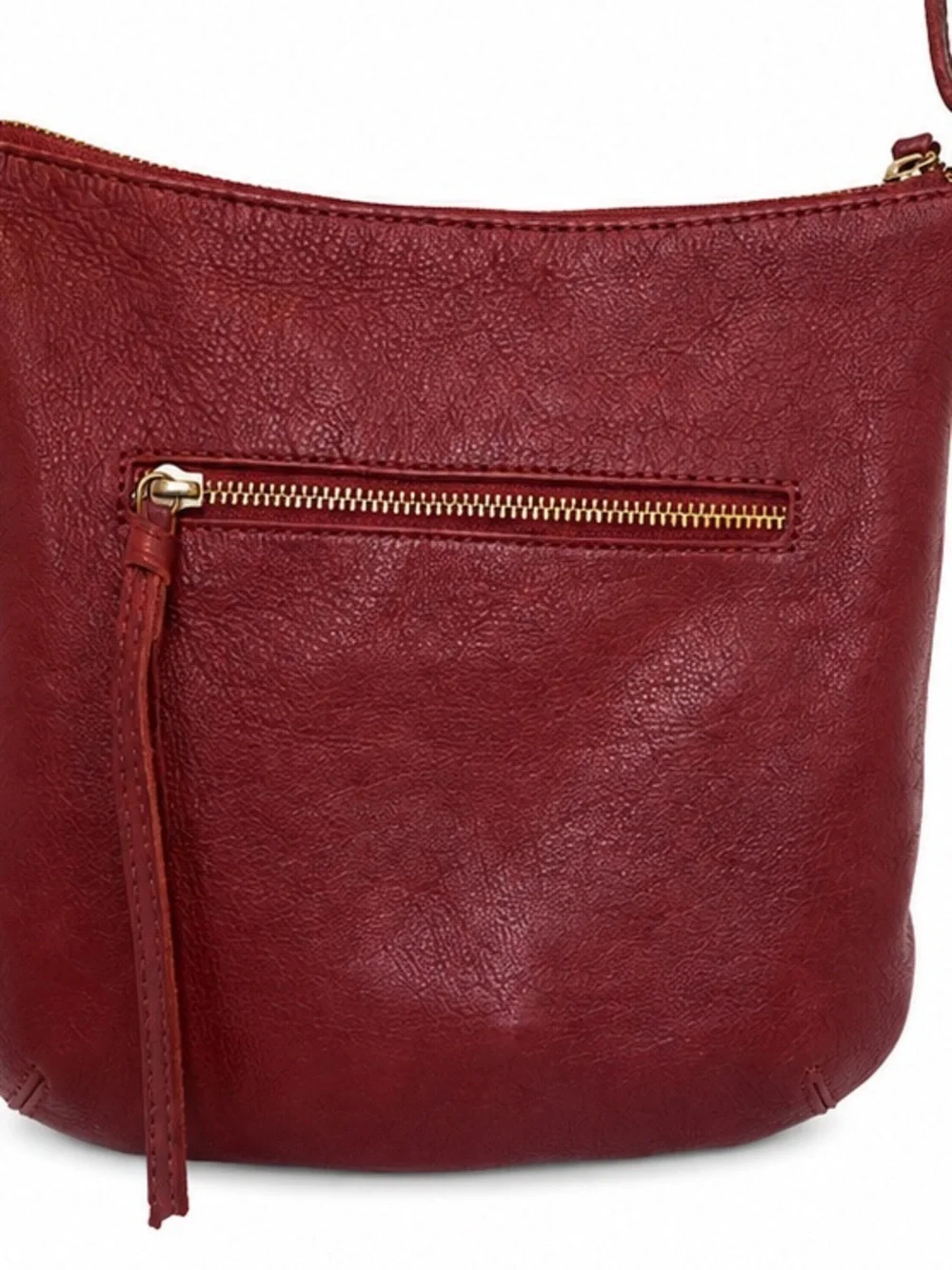 Margot Burgundy Leather Crossbody Bag
